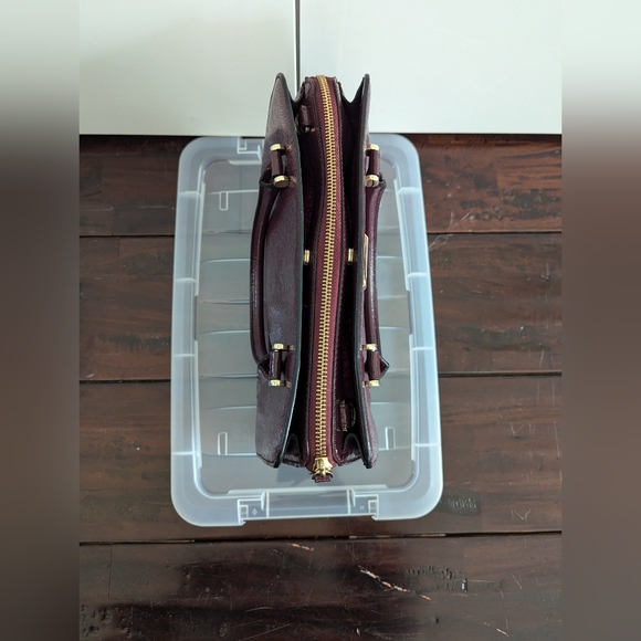 Kate Spade Mahogany/Burgundy Bixby Place Lise Satchel - Picture 17 of 17